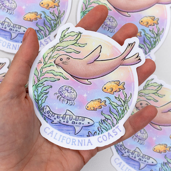 California Coast Waterproof Vinyl Sticker