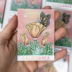 California Poppy Magnet