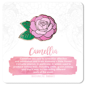 Camellia Flower Enamel Pin
