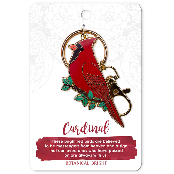 Cardinal Enamel Keychain