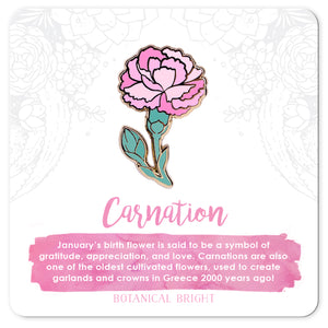 Carnation Enamel Pin
