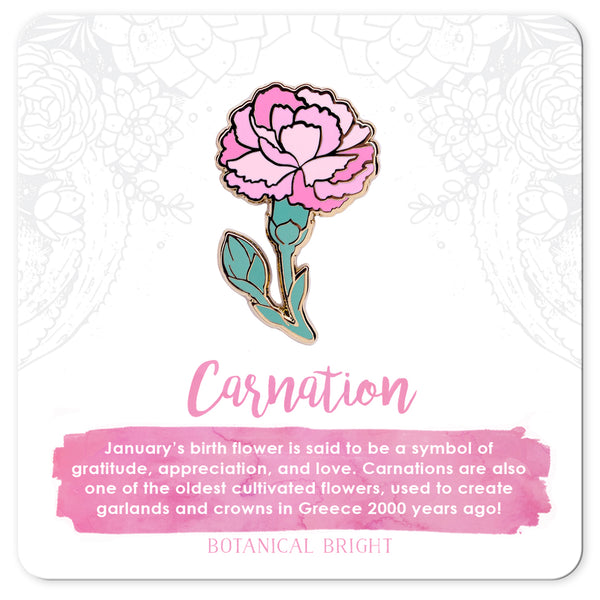 Carnation Enamel Pin