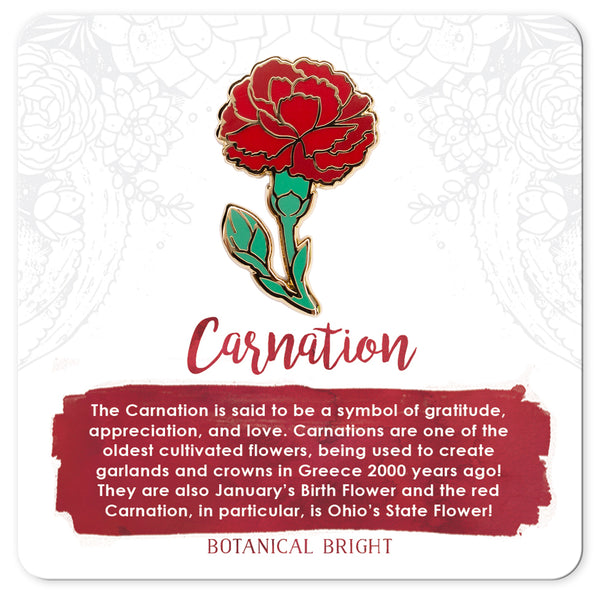 Carnation Enamel Pin