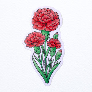 Carnation Waterproof Vinyl Sticker