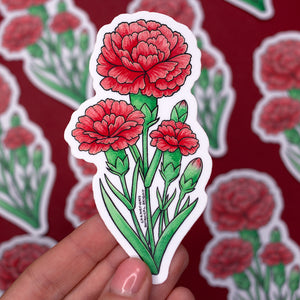Carnation Waterproof Vinyl Sticker