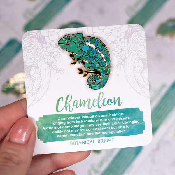 Chameleon Enamel Pin