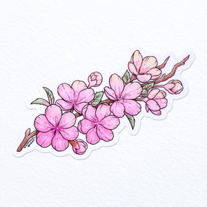 Cherry Blossom Waterproof Vinyl Sticker