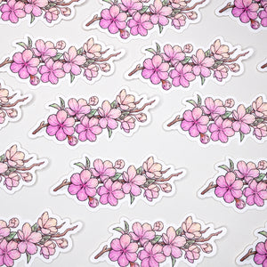 Cherry Blossom Waterproof Vinyl Sticker