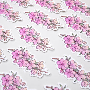 Cherry Blossom Waterproof Vinyl Sticker