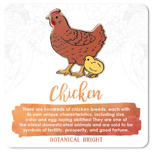 Chicken & Chick Enamel Pin