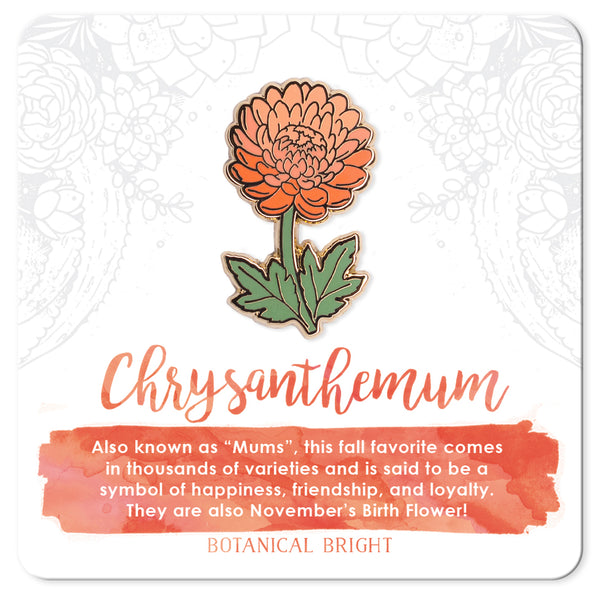 Chrysanthemum Enamel Pin