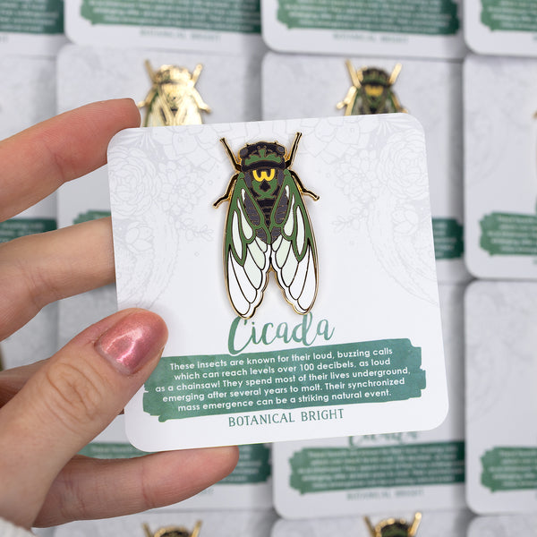Cicada Enamel Pin