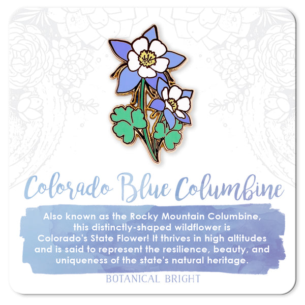 Colorado Blue Columbine Enamel Pin