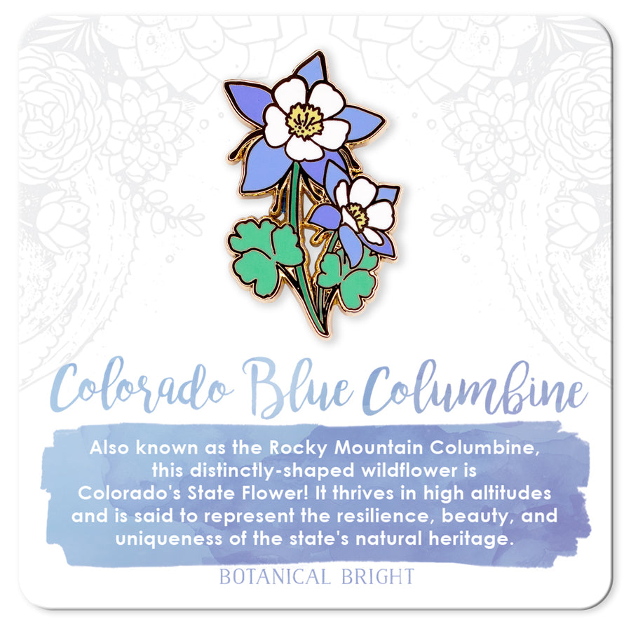 Colorado Blue Columbine Enamel Pin