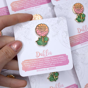 Dahlia Enamel Pin