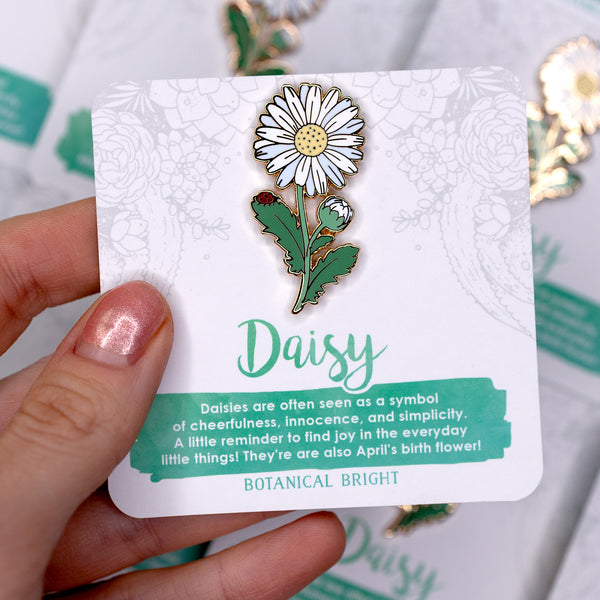 Daisy Enamel Pin