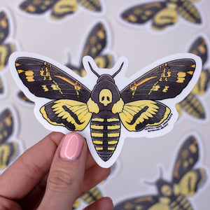 Death's-head Hawkmoth Waterproof Vinyl Sticker