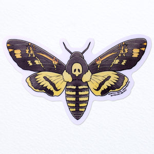 Death's-head Hawkmoth Waterproof Vinyl Sticker