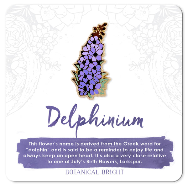 Delphinium Enamel Pin