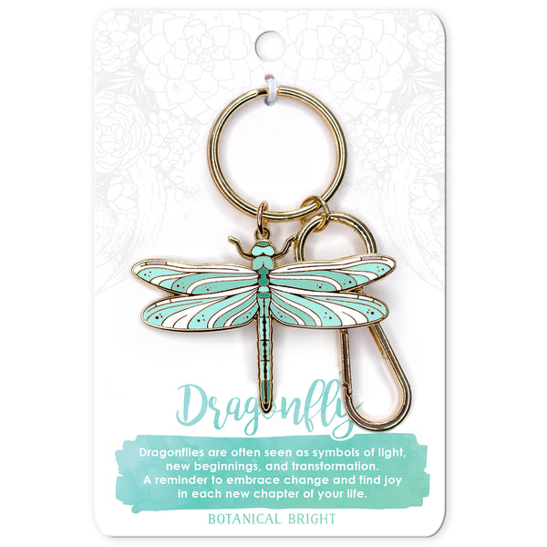 Dragonfly Enamel Keychain
