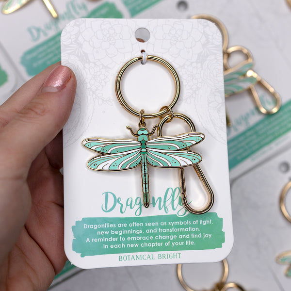 Dragonfly Enamel Keychain