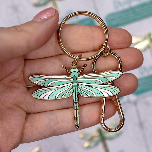 Dragonfly Enamel Keychain