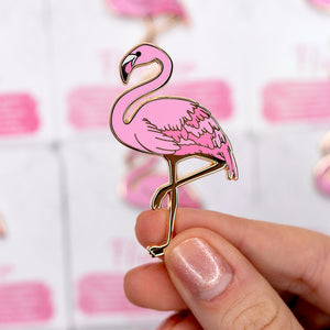 Flamingo Enamel Pin