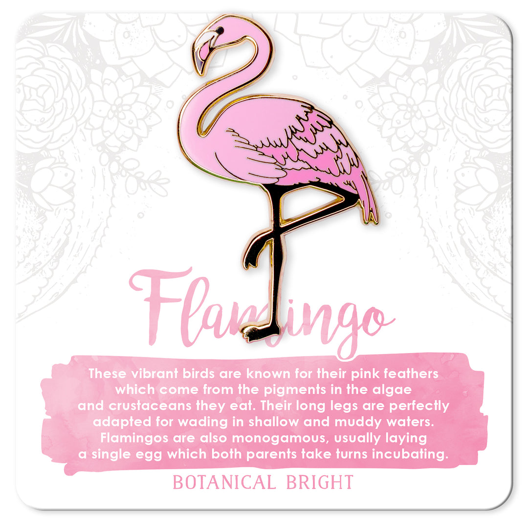 Flamingo Enamel Pin – Botanical Bright