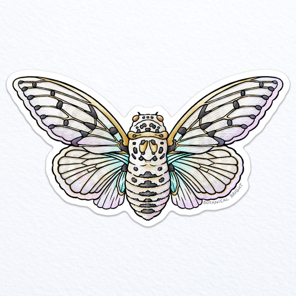 Ghost Cicada Waterproof Vinyl Sticker