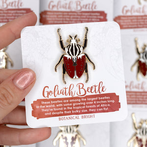Goliath Beetle Enamel Pin
