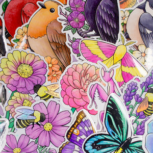 Mystery Grab Bags! 10 Water Resistant Stickers + 3 B-Grade Enamel Pins + 1 Keychain