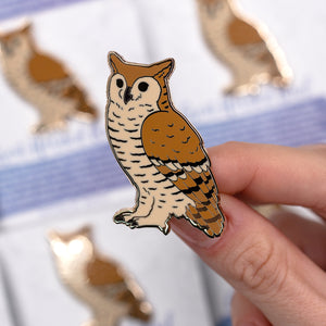 Great Horned Owl Enamel Pin