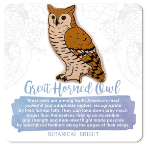 Great Horned Owl Enamel Pin