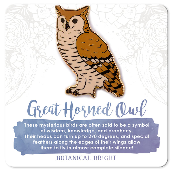 Great Horned Owl Enamel Pin