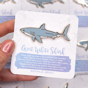 Great White Shark Enamel Pin
