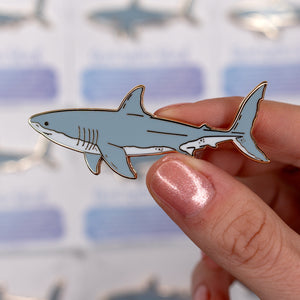 Great White Shark Enamel Pin