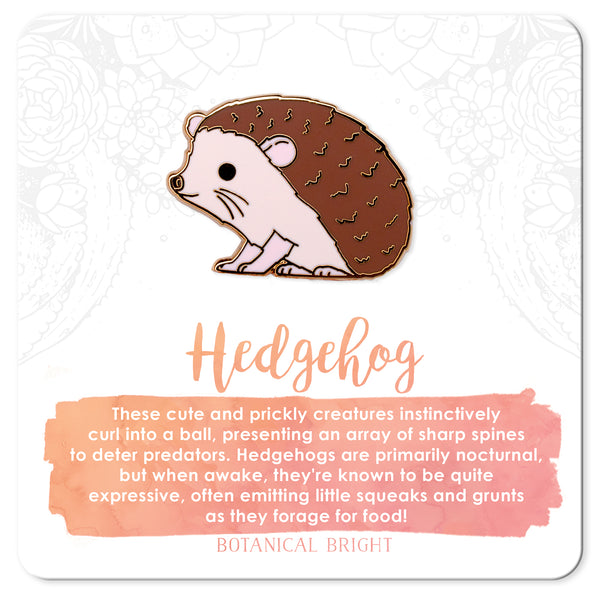 Hedgehog Enamel Pin