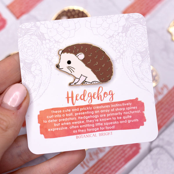 Hedgehog Enamel Pin