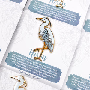 Heron Enamel Pin