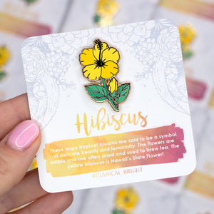 Hibiscus Enamel Pin – Botanical Bright - Add a Little Beauty to Your ...