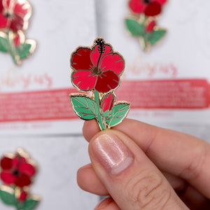 Hibiscus Enamel Pin