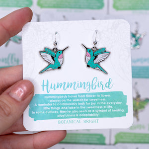Hummingbird Charm Earrings