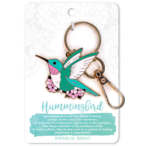 Hummingbird Enamel Keychain