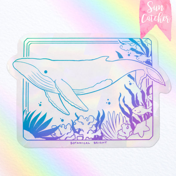 Humpback Whale Sun Catcher Rainbow Maker Window Sticker