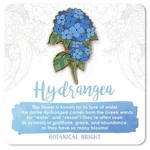 Blue Hydrangea Enamel Pin