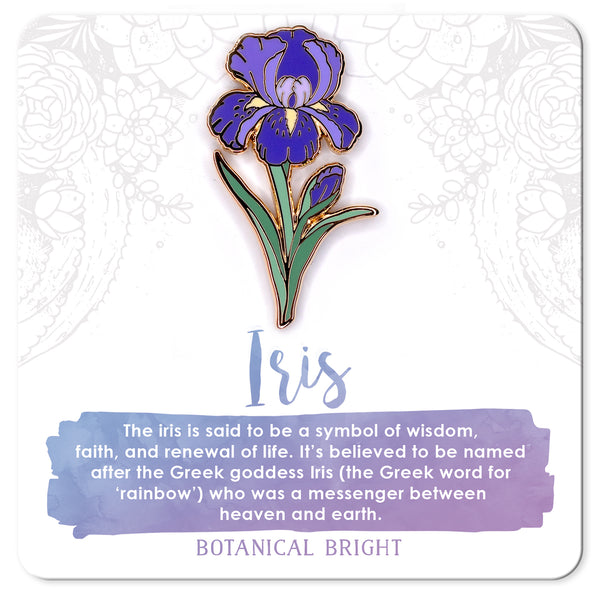 Iris Enamel Pin
