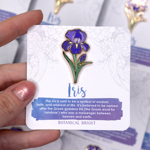 Iris Enamel Pin