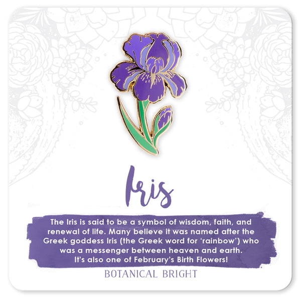 Iris Enamel Pin