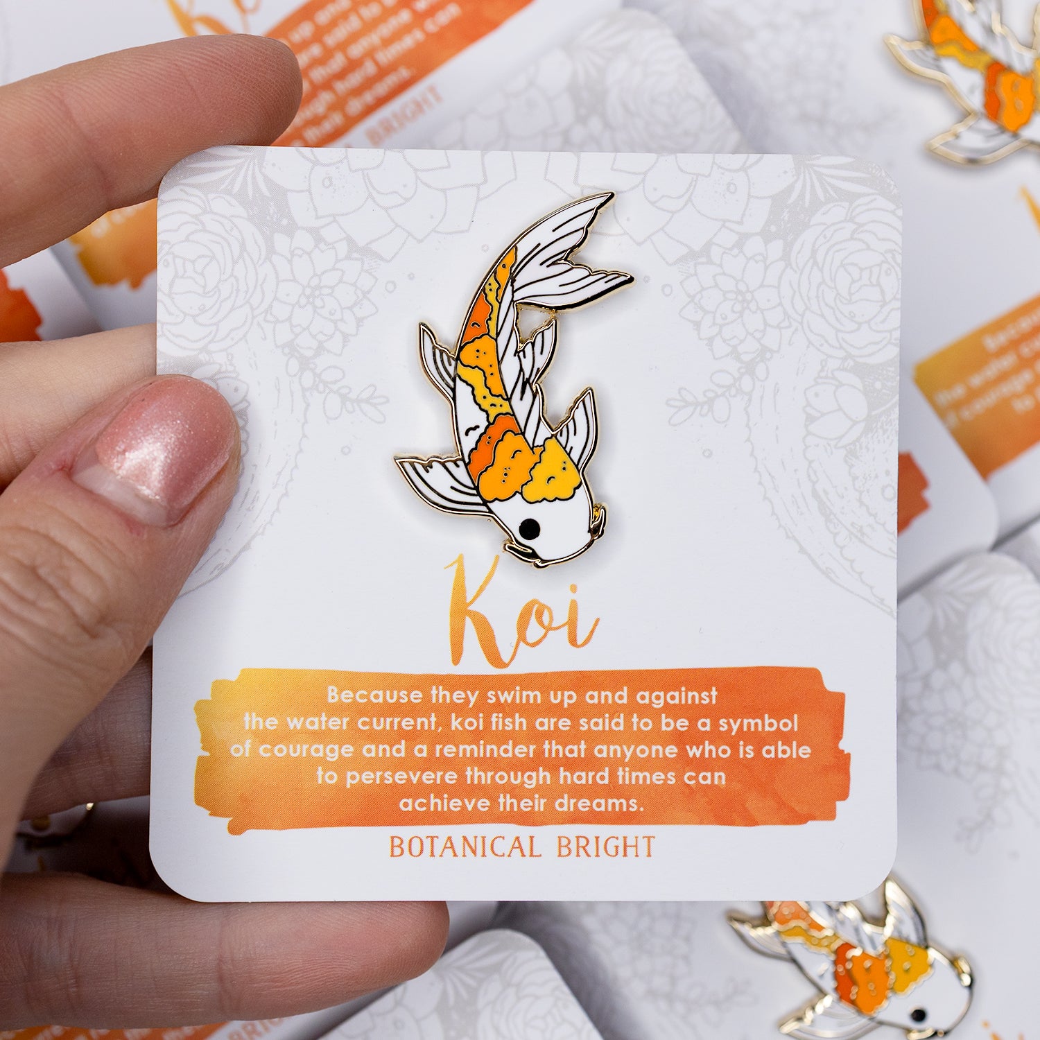 Koi Fish Enamel Pin – Botanical Bright