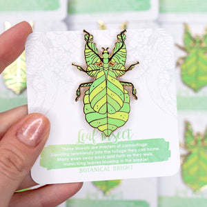 Leaf Insect Enamel Pin
